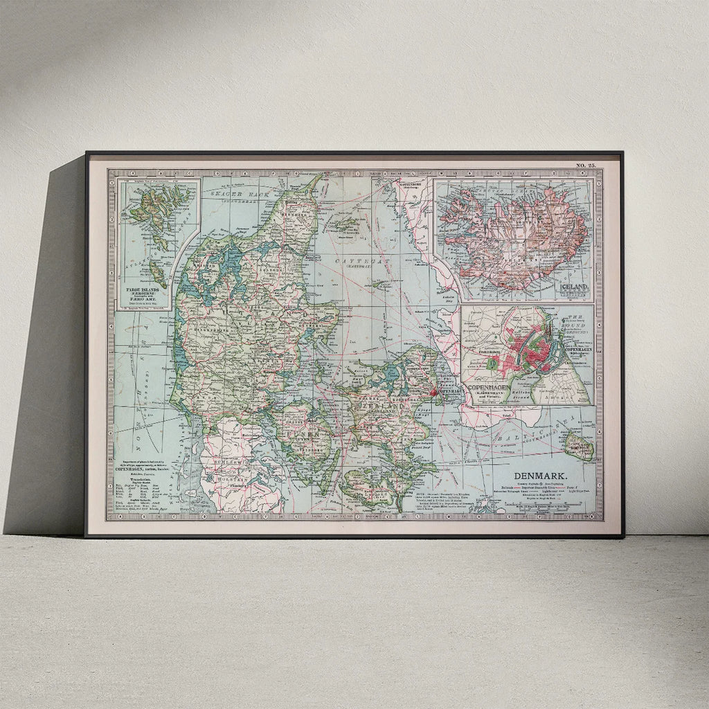 Danmark og Nordatlanten 1880 - Atlaskort – billede 3