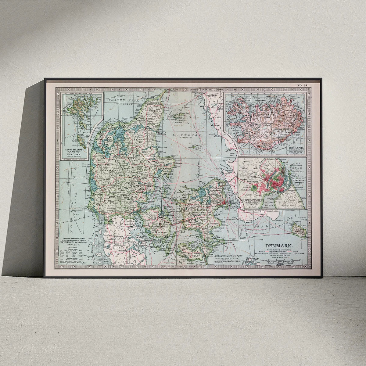 Danmark og Nordatlanten 1880 - Atlaskort – billede 3