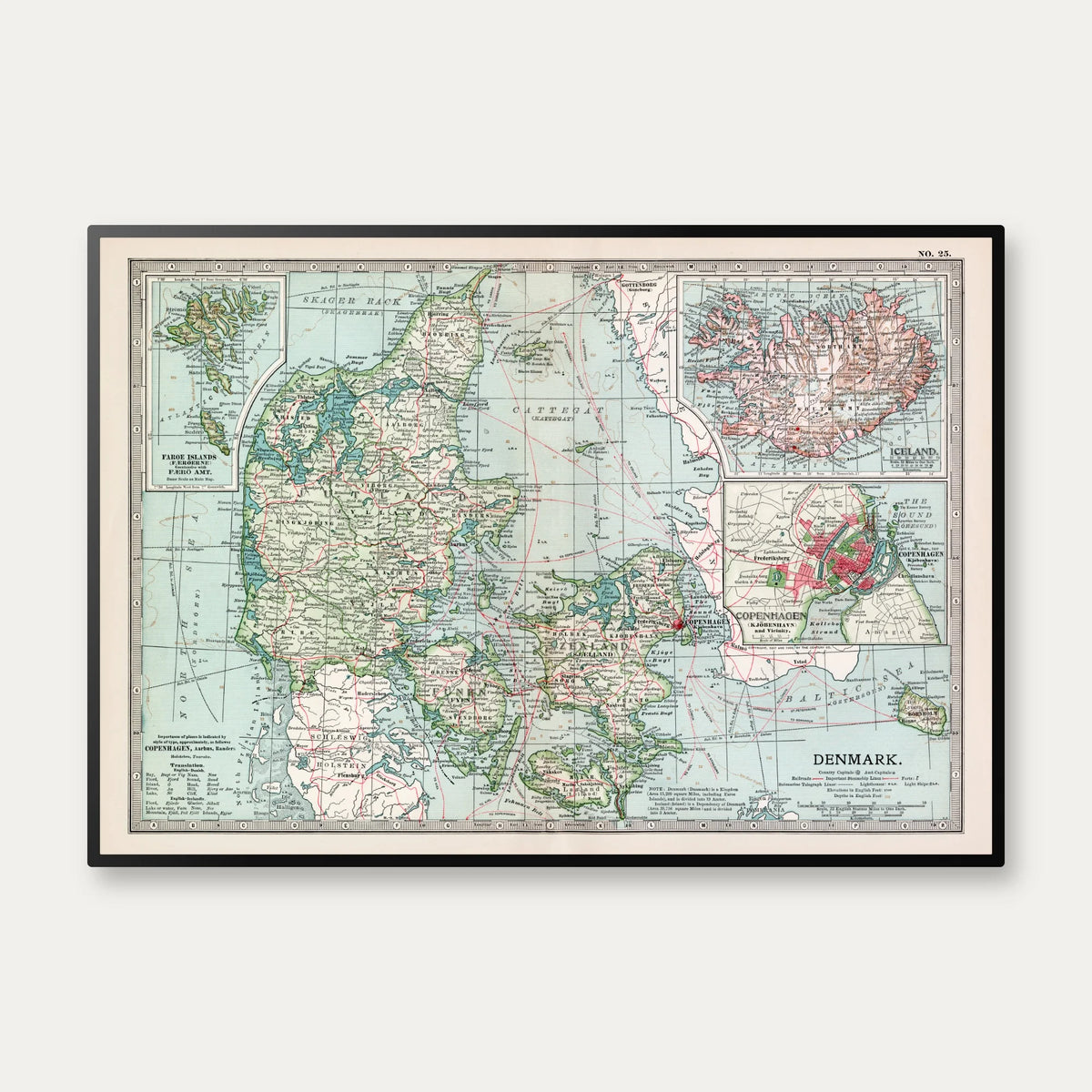 Danmark og Nordatlanten 1880 - Atlaskort – billede 1