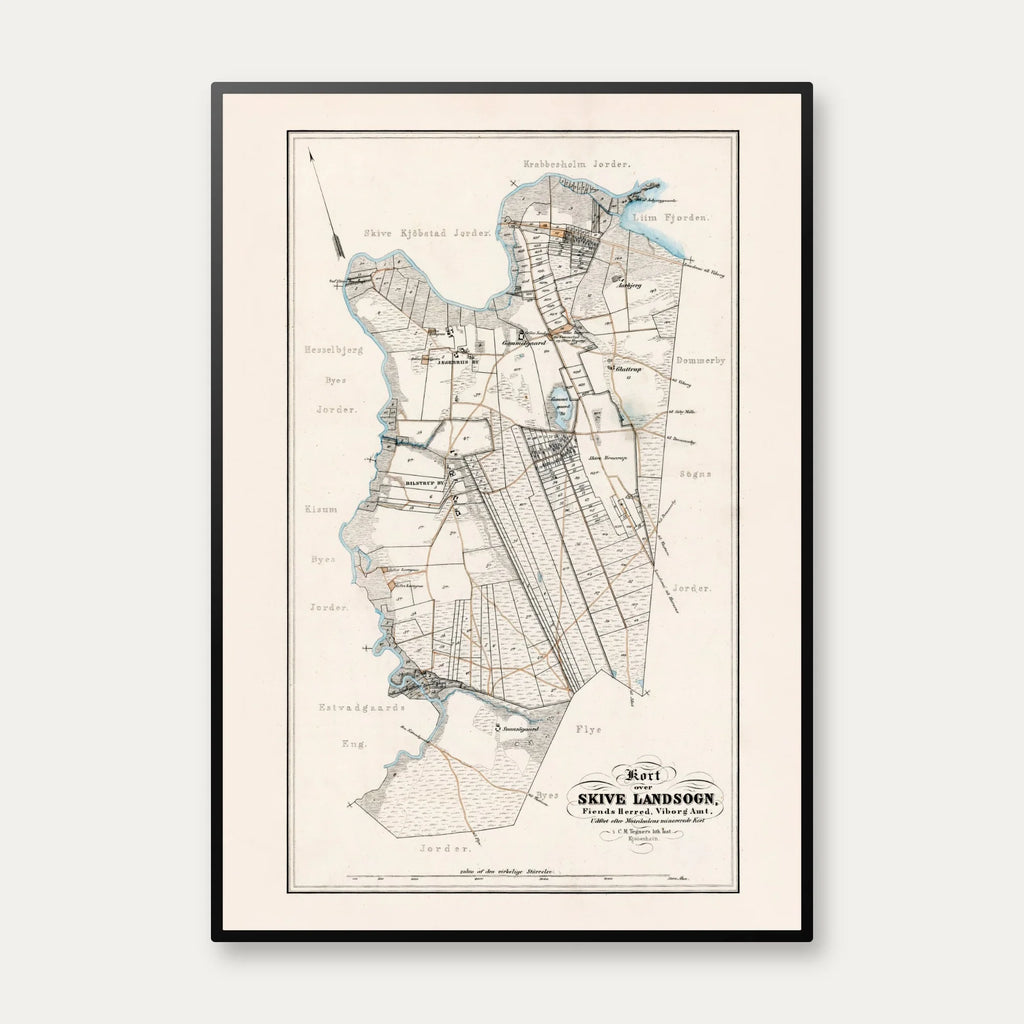 Skive Landsogn 1870 - Matrikel & bykort – billede 1