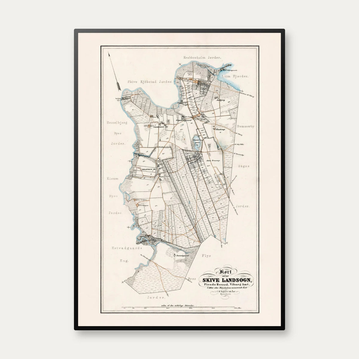 Skive Landsogn 1870 - Matrikel & bykort – billede 1