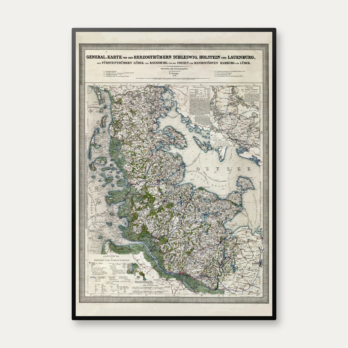 Schleswig og Holstein 1858 - Postkort – billede 1