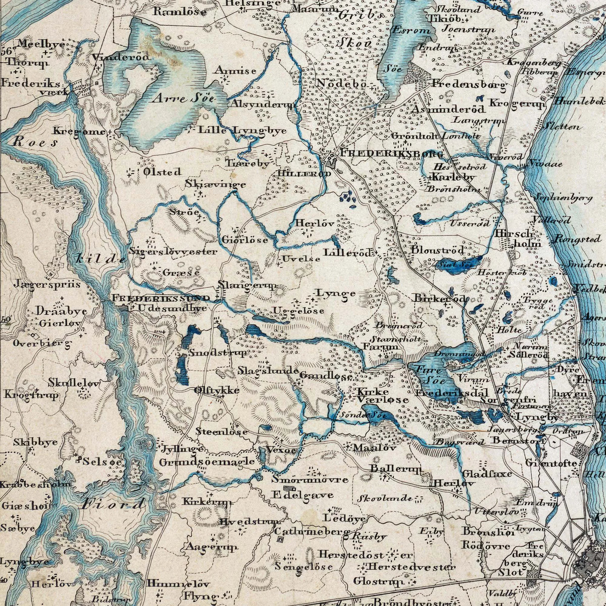 Nordøstlige Sjælland 1840 - Topografisk kort – billede 4