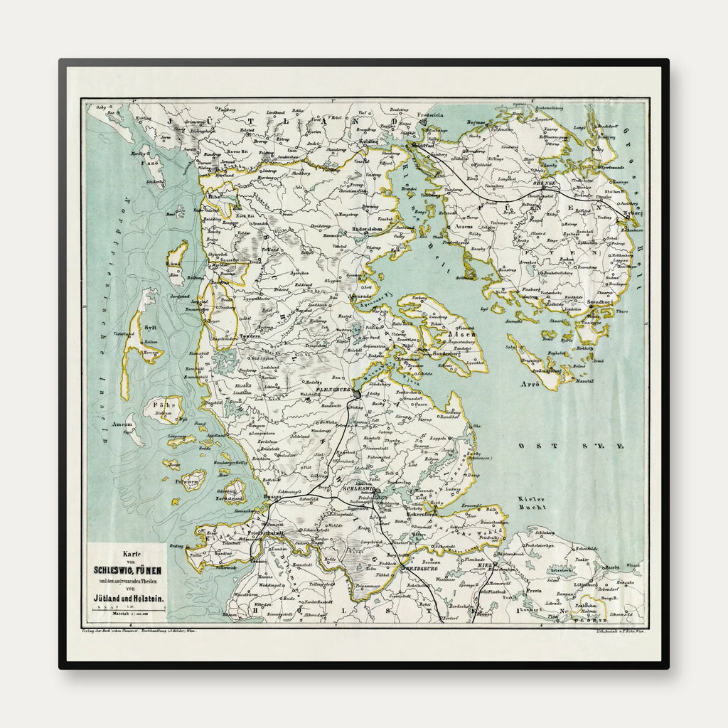 Schleswig, Fyn og Jylland 1864 - Kort – billede 1