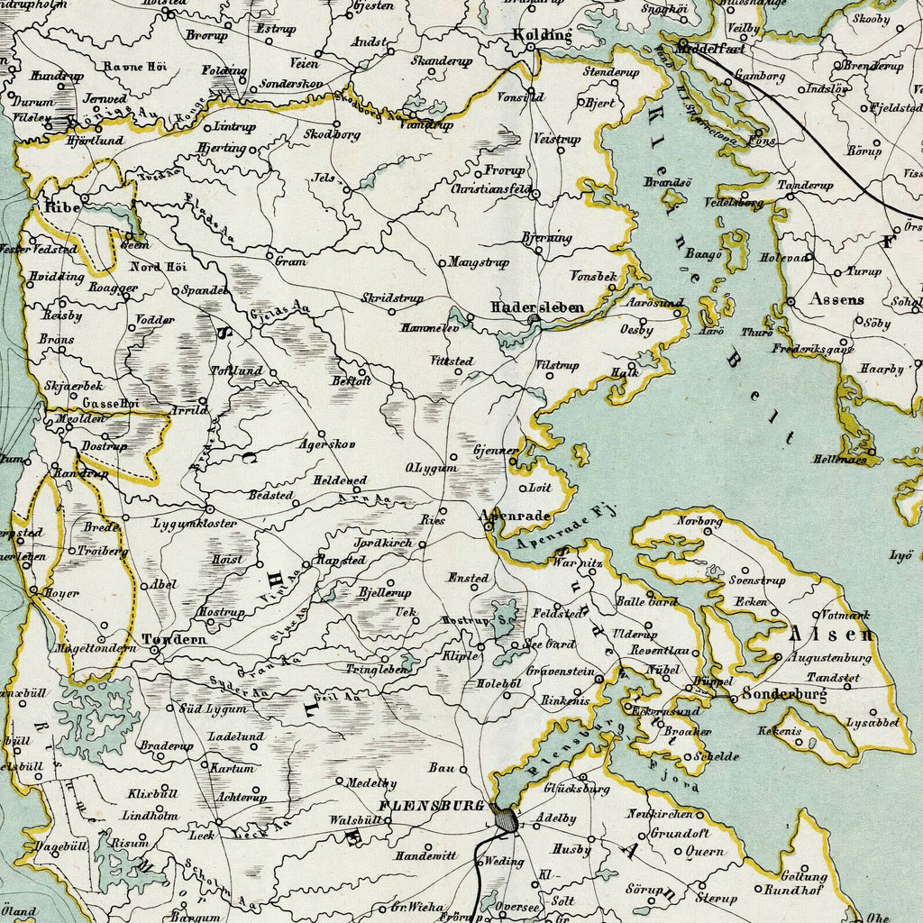 Schleswig, Fyn og Jylland 1864 - Kort – billede 4