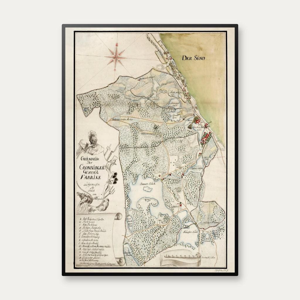 Kronborg Geværfabrik 1764 - Grundplan – billede 1