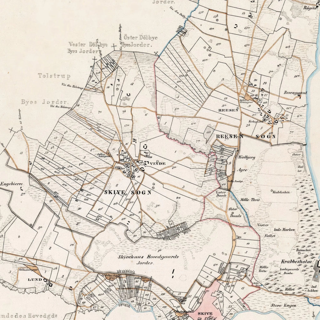 Skive & Reesen Sogne 1860-80 - Matrikelkort – billede 4