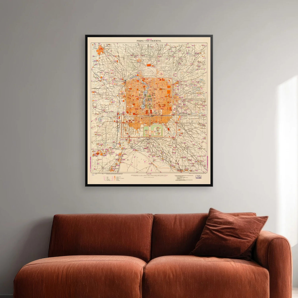 Peking 1907 - Bykort - 60×71 cm – billede 2