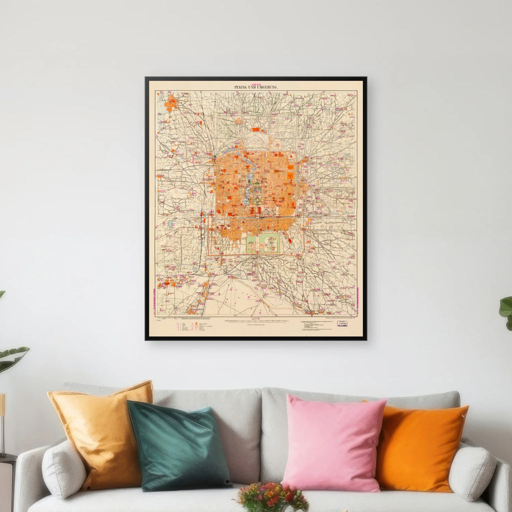 Peking 1907 - Bykort - 60×71 cm – billede 3