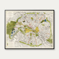 Paris 1948 - Byplan - 70×56 cm – billede 1