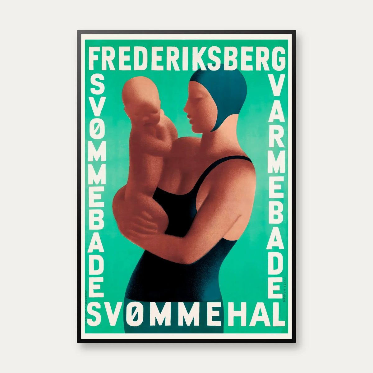 Frederiksberg Svømmehal - Reklameplakat – billede 1