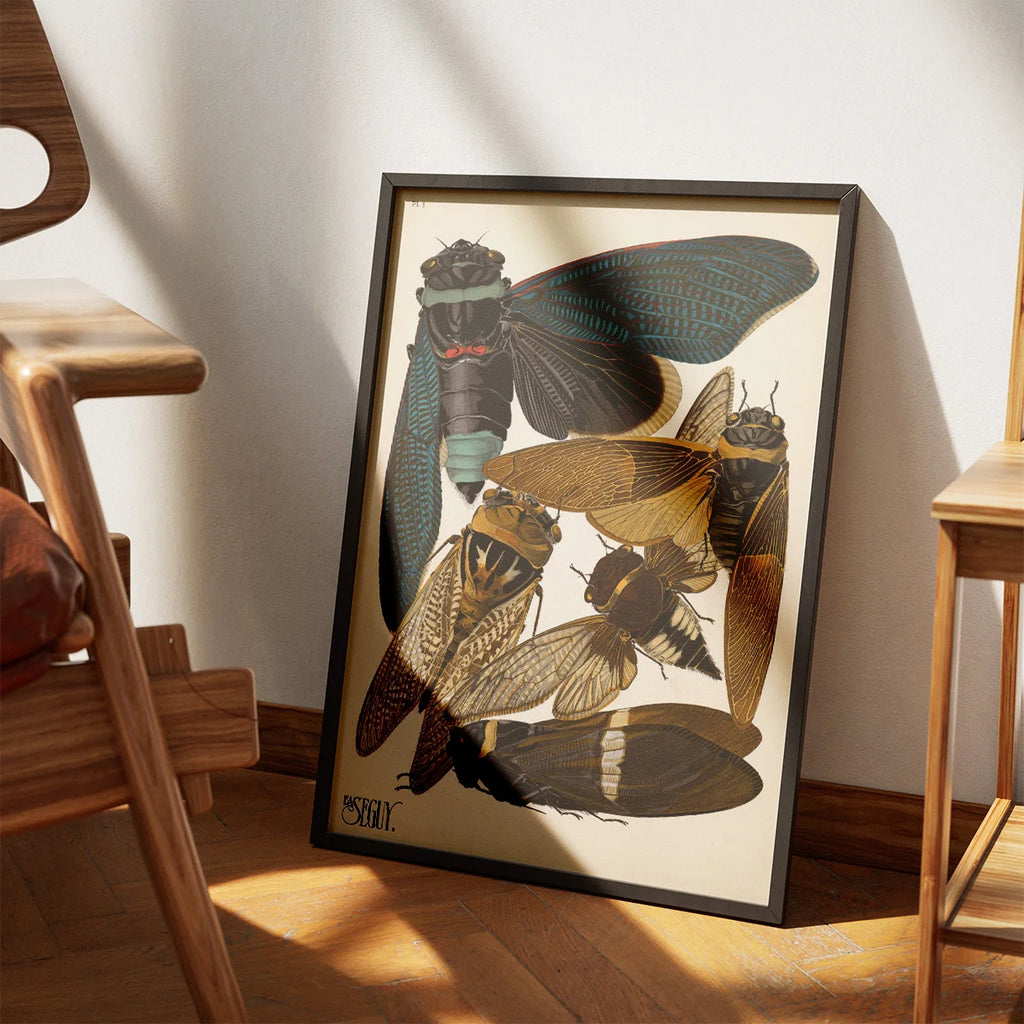 Cikader - Insektplakat I - E.A. Seguy – billede 3