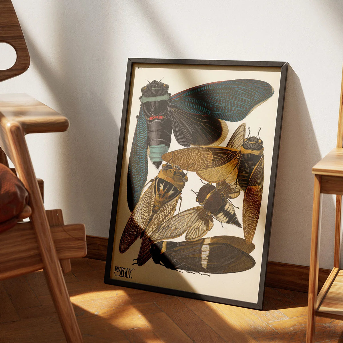 Cikader - Insektplakat I - E.A. Seguy – billede 3