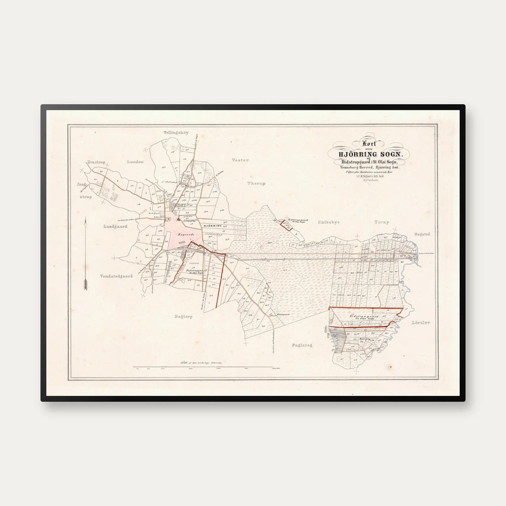 Hjørring Sogn 1870 - Matrikelkort – billede 1