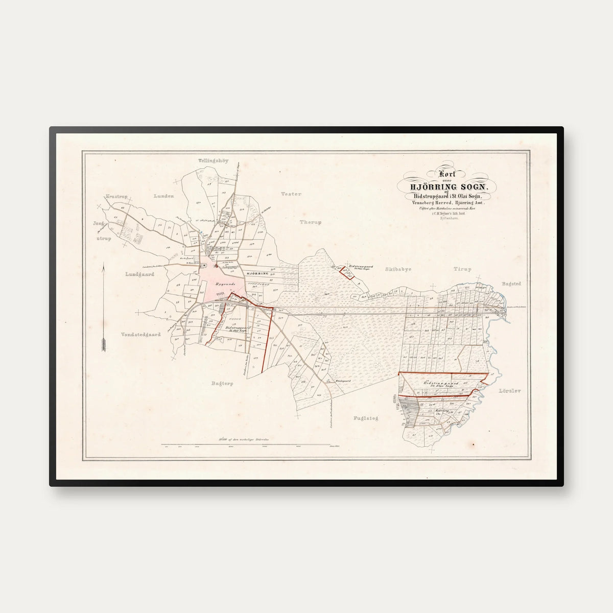 Hjørring Sogn 1870 - Matrikelkort – billede 1