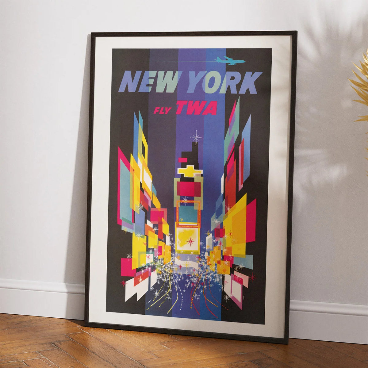 Fly TWA New York 1960 - Rejseplakat – billede 2