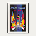Fly TWA New York 1960 - Rejseplakat – billede 1