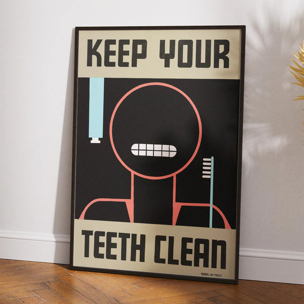 Keep Your Teeth Clean 1936 - WPA-plakat – billede 2