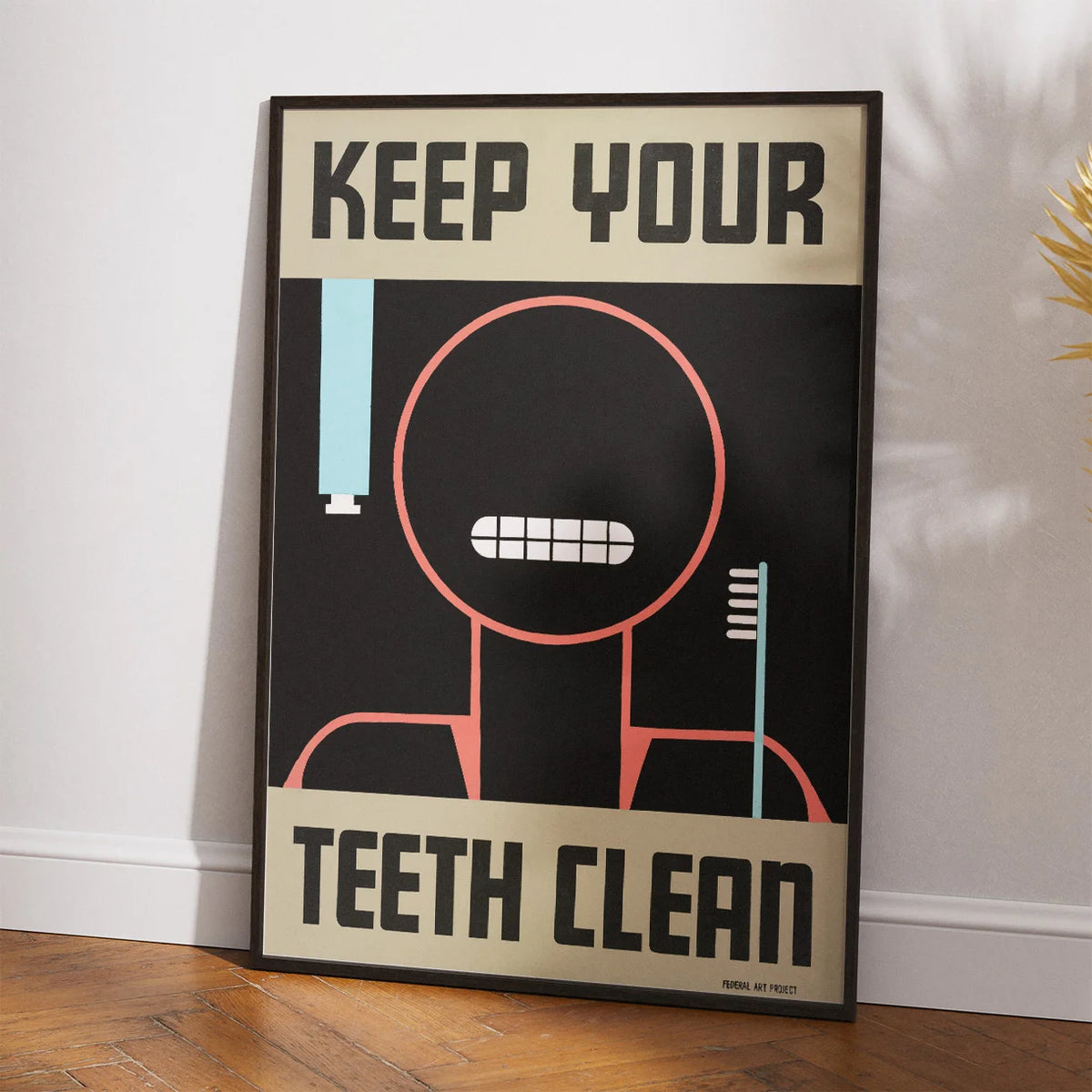 Keep Your Teeth Clean 1936 - WPA-plakat – billede 2