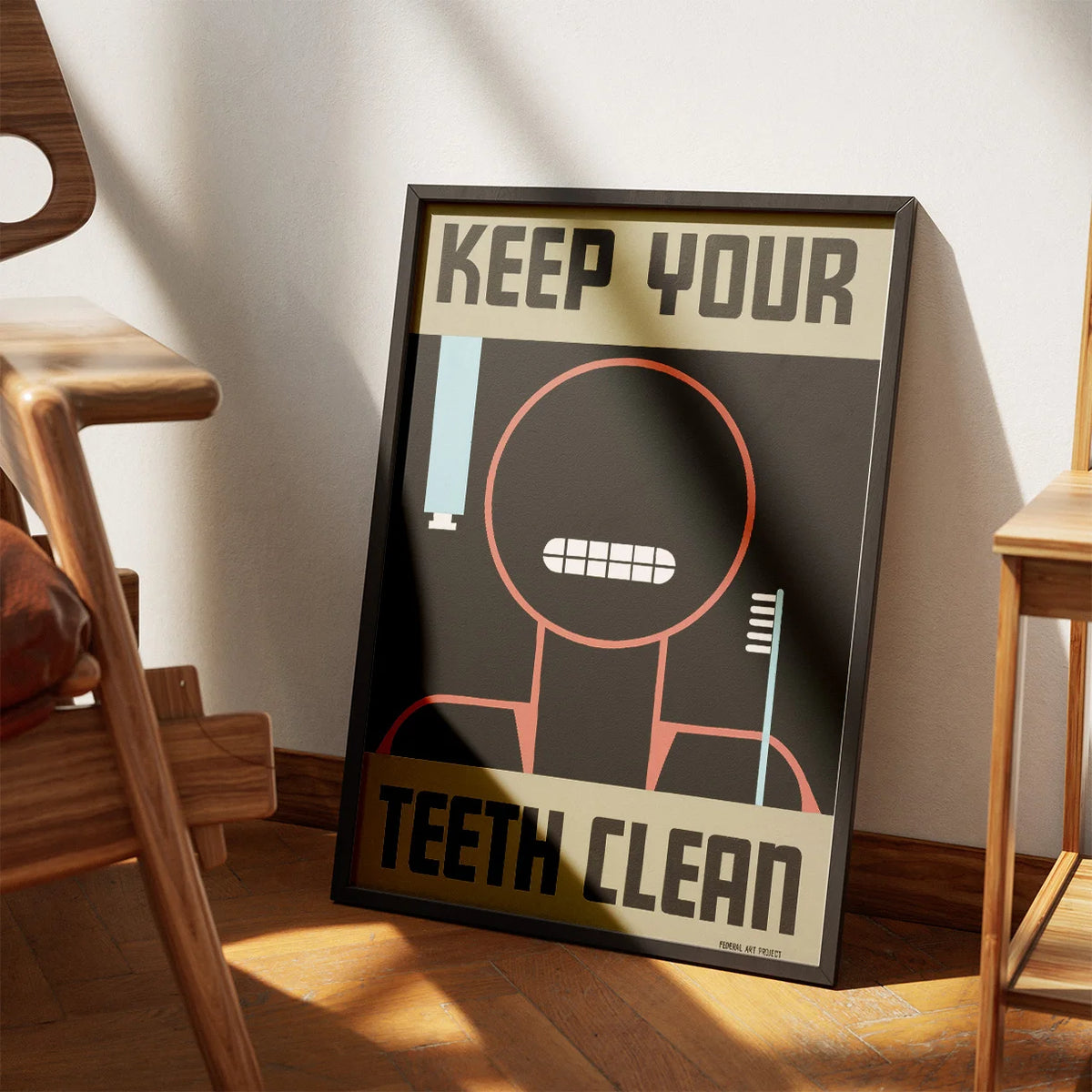 Keep Your Teeth Clean 1936 - WPA-plakat – billede 3
