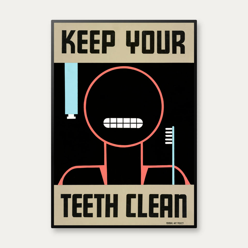 Keep Your Teeth Clean 1936 - WPA-plakat – billede 1