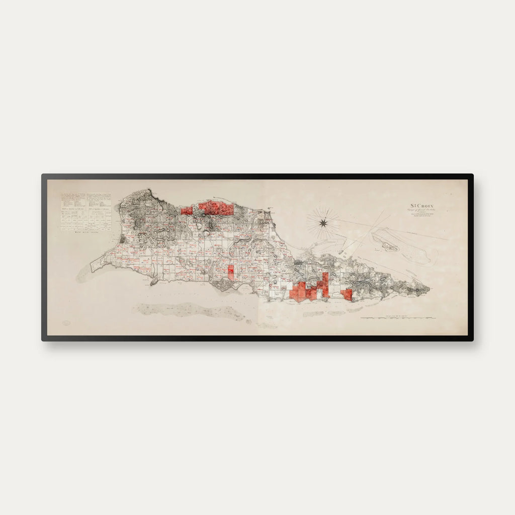 St. Croix 1799 - Søkort - 33×85 cm – billede 1