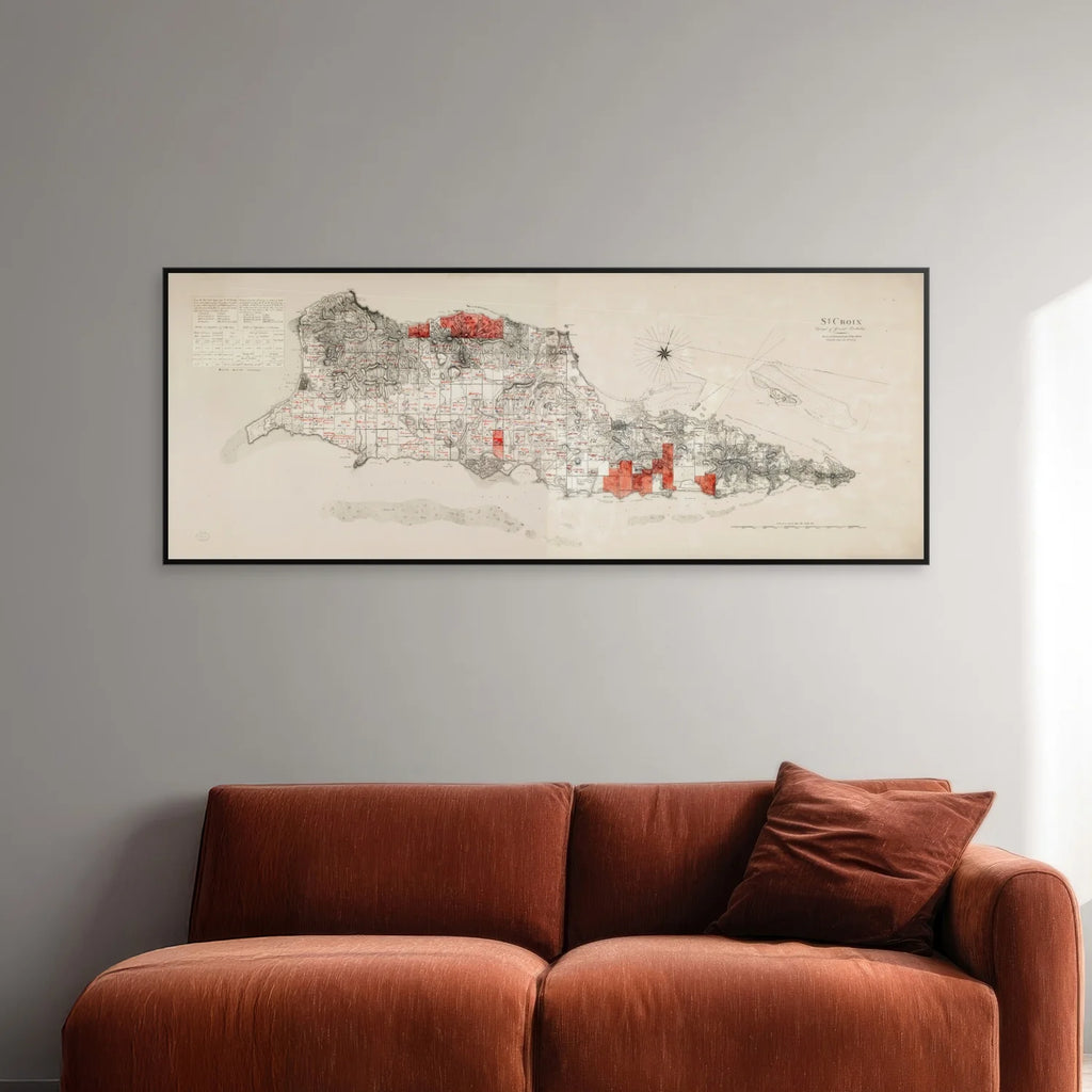 St. Croix 1799 - Søkort - 33×85 cm – billede 2