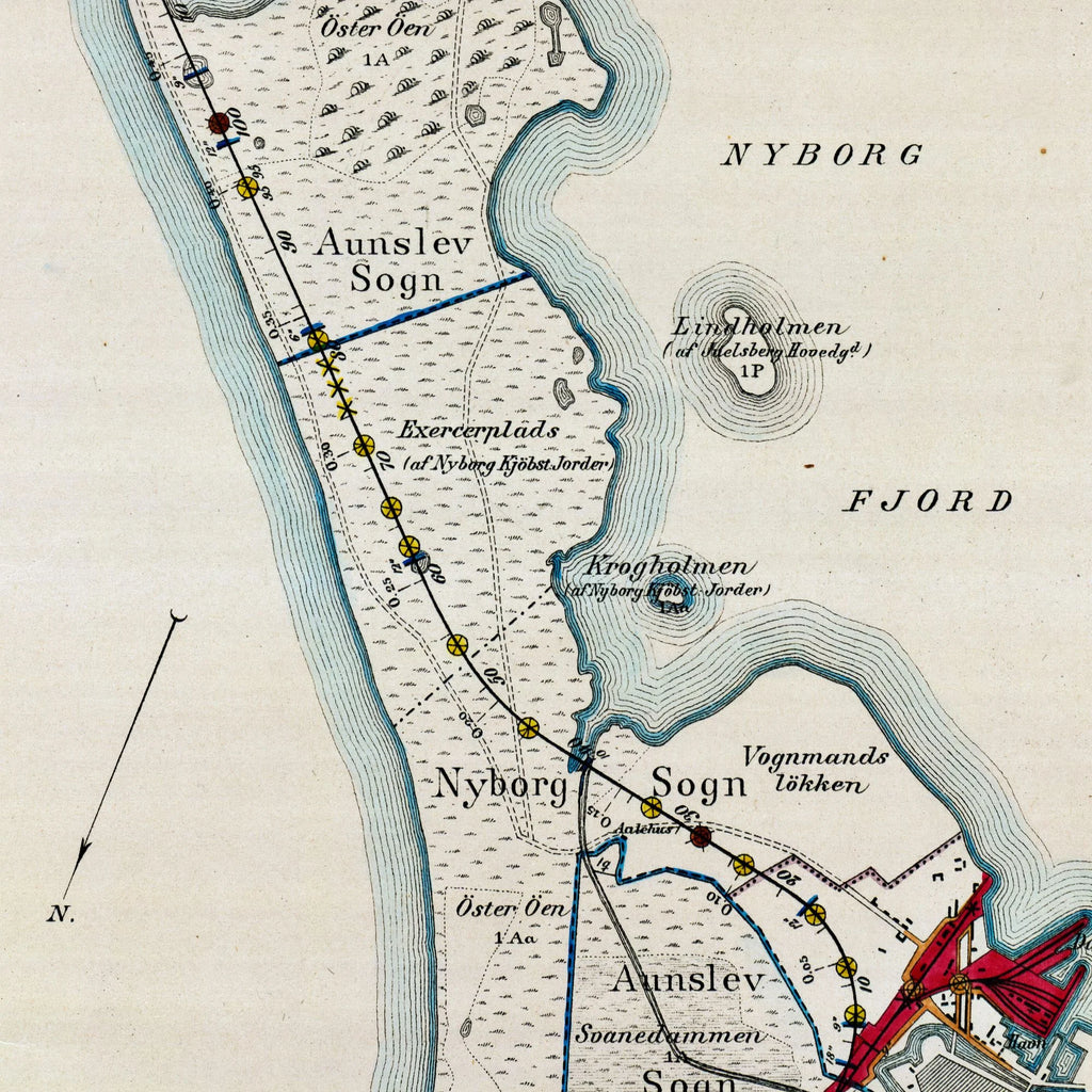 Nyborg & Slipshavn 1883 - Kommunikationskort – billede 4