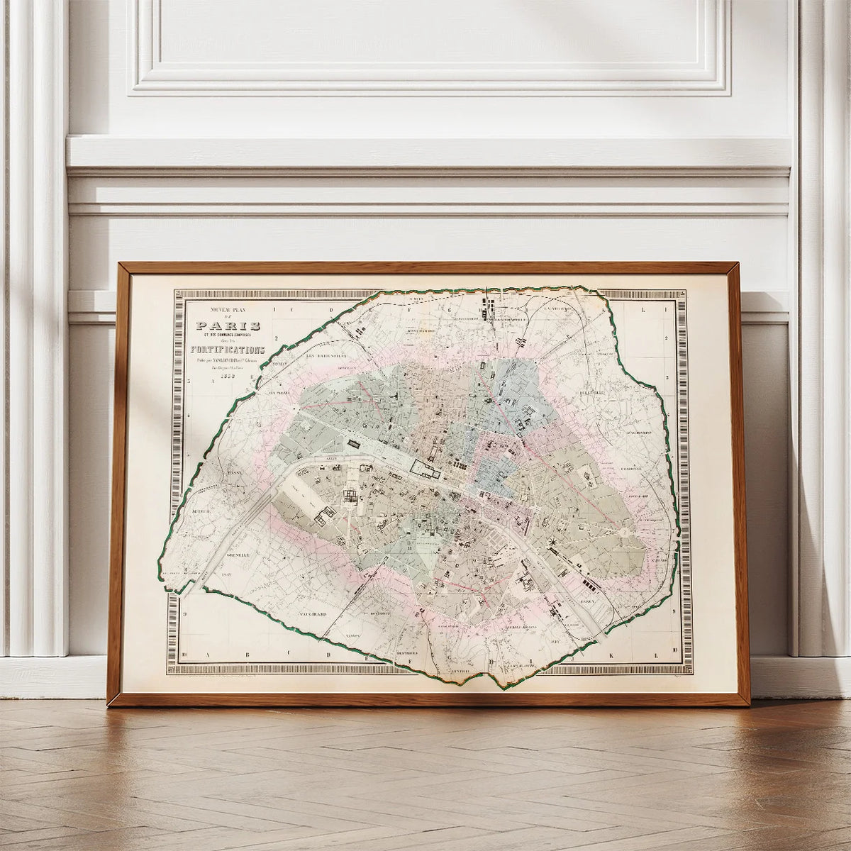 Paris Fortifications 1858 - Bykort – billede 2