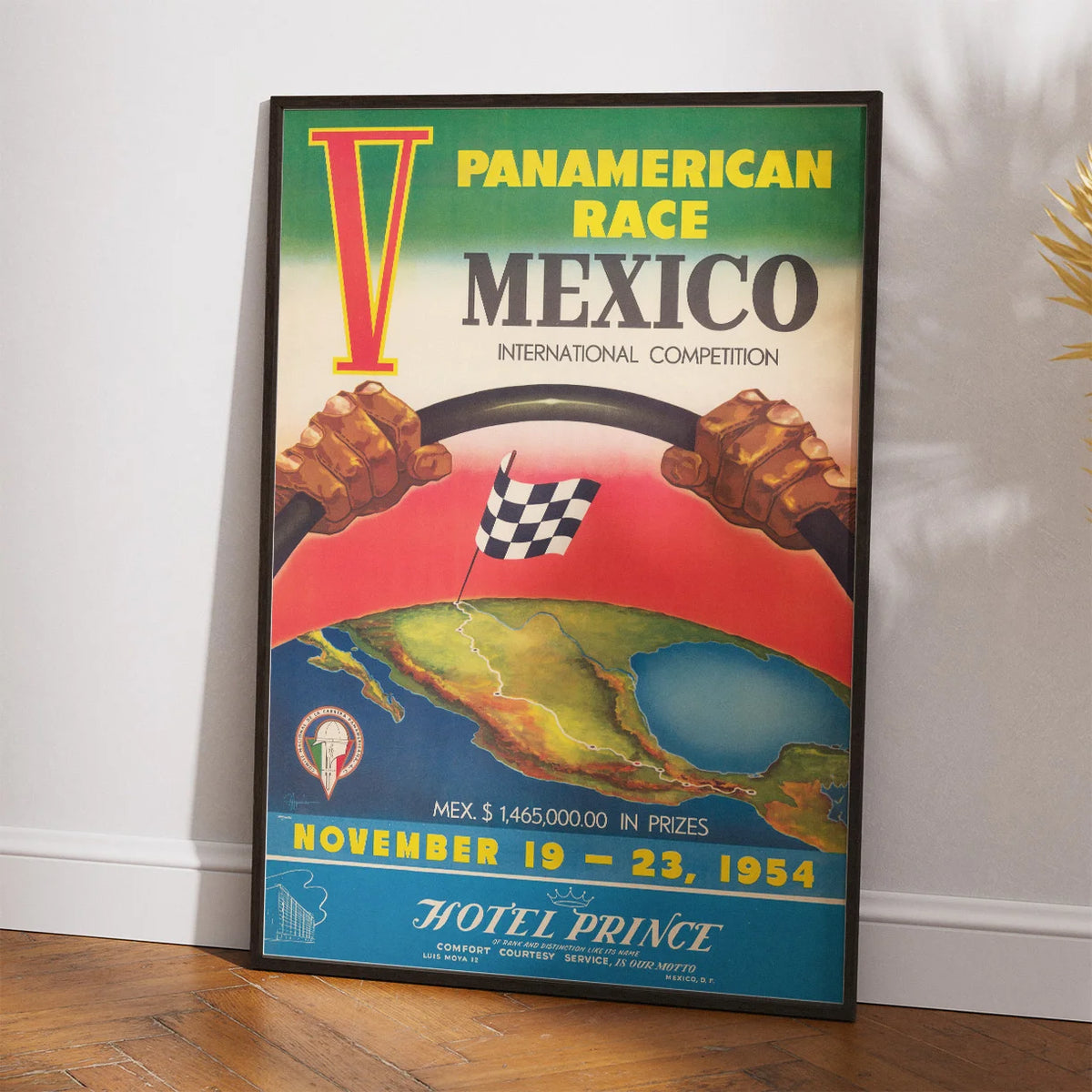 Panamerican Race 1954 - Motorsportplakat – billede 2