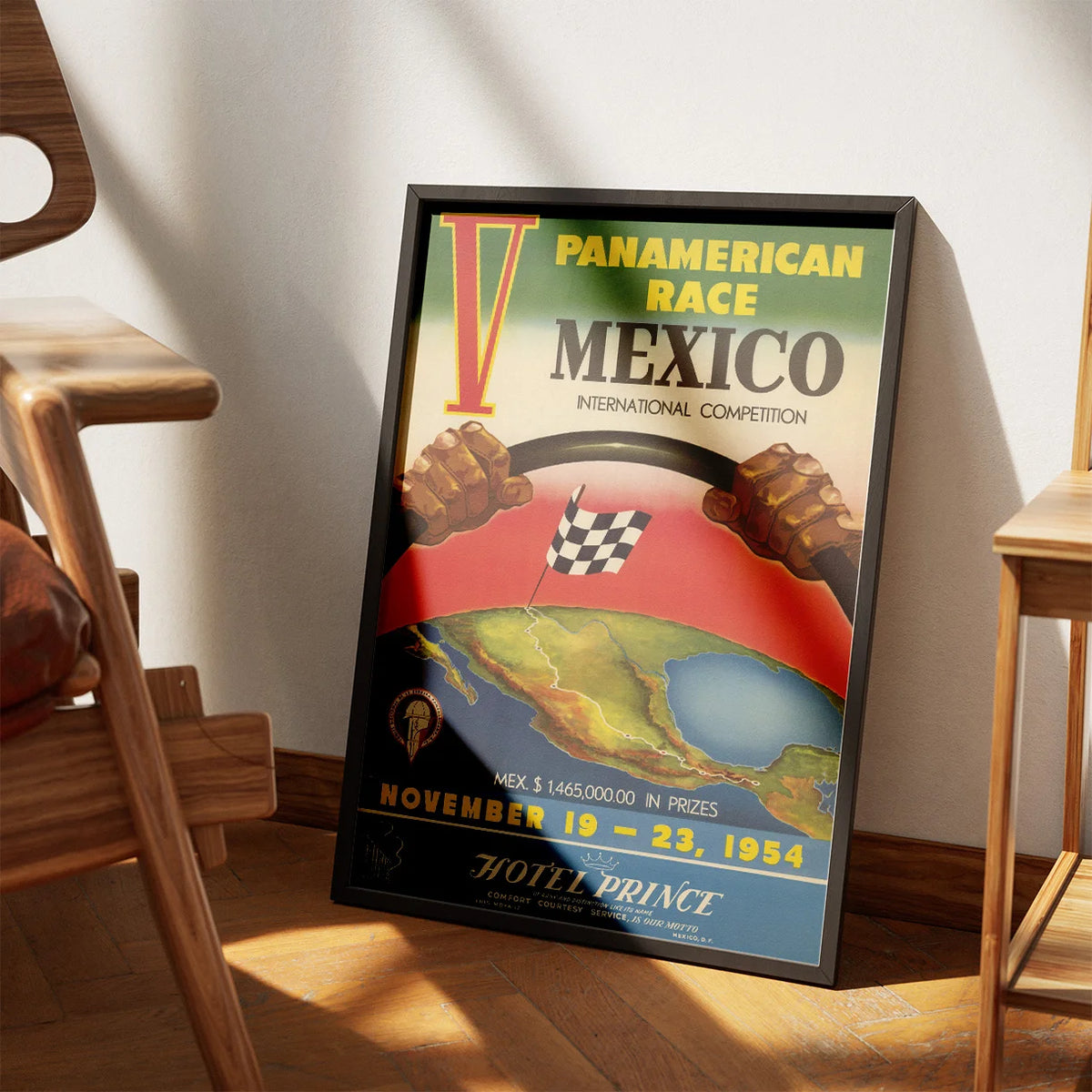 Panamerican Race 1954 - Motorsportplakat – billede 3