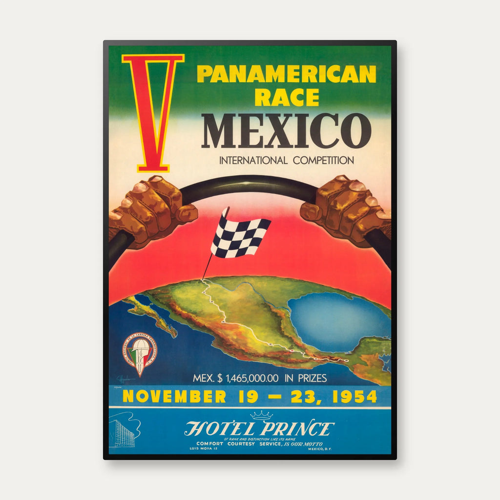 Panamerican Race 1954 - Motorsportplakat – billede 1