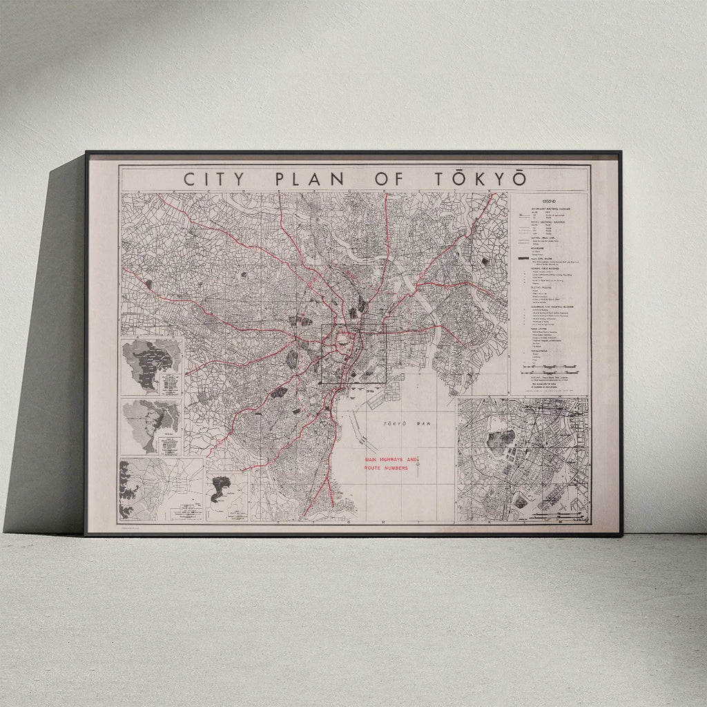 Tokyo City Plan 1945 - Bykort – billede 3