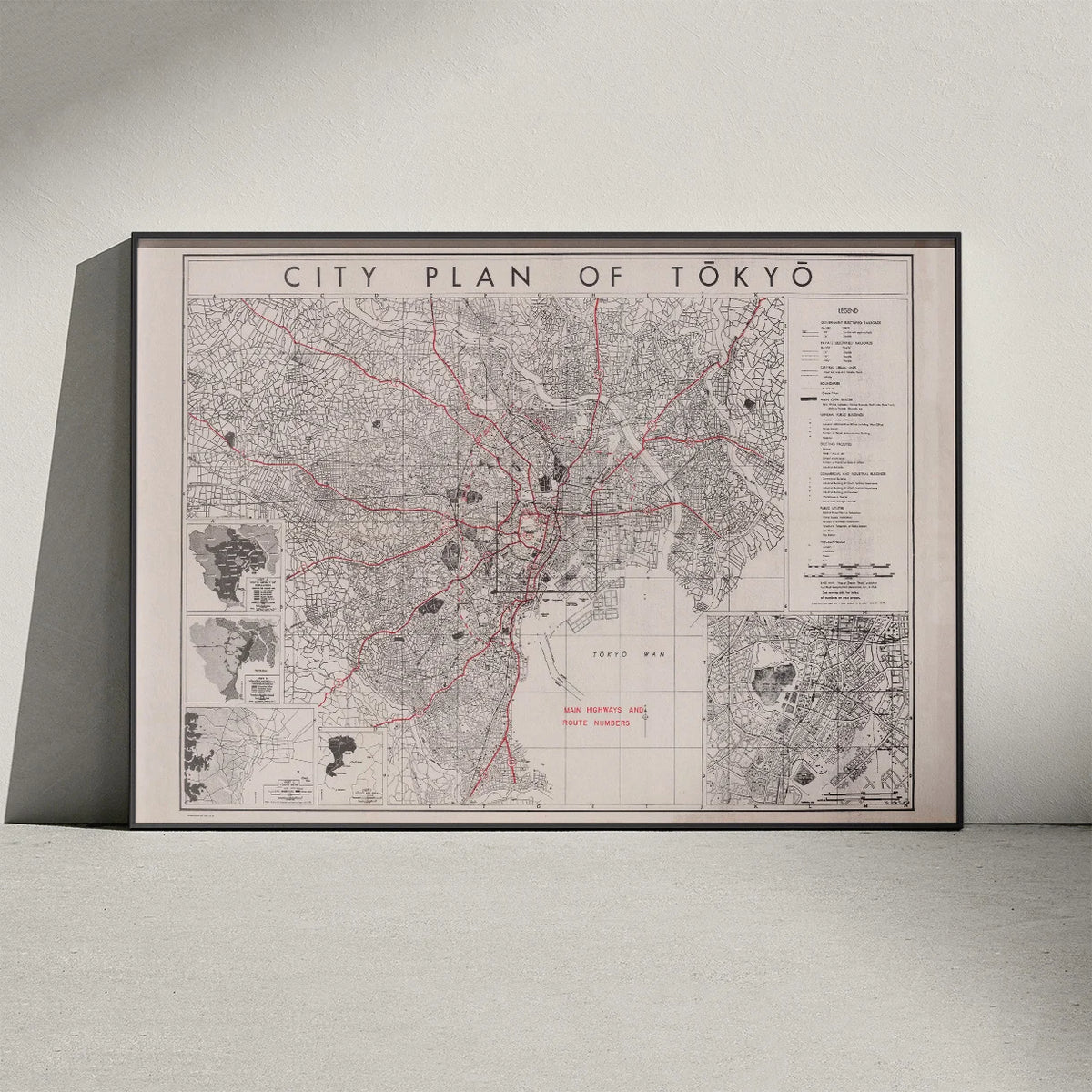 Tokyo City Plan 1945 - Bykort – billede 3