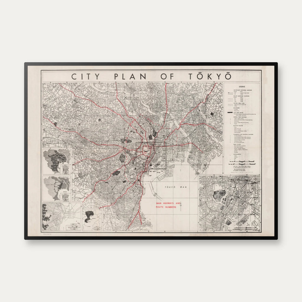 Tokyo City Plan 1945 - Bykort – billede 1