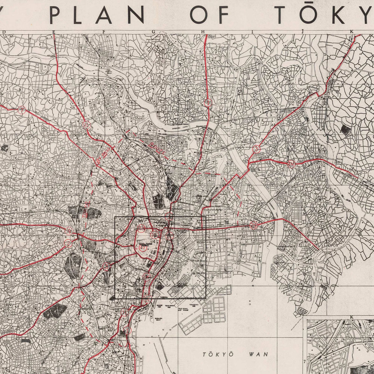 Tokyo City Plan 1945 - Bykort – billede 4