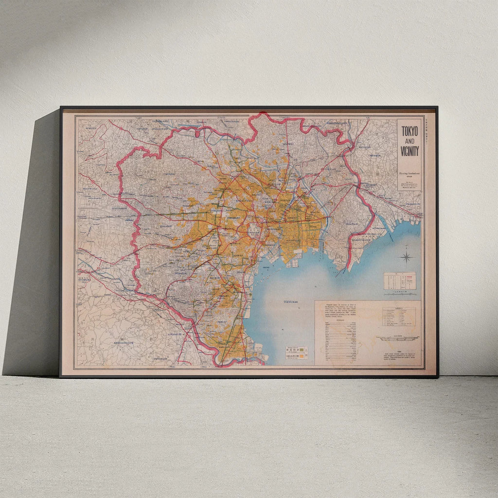 Tokyo Bombed Areas 1946 - Militærkort – billede 3