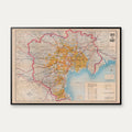 Tokyo Bombed Areas 1946 - Militærkort – billede 1