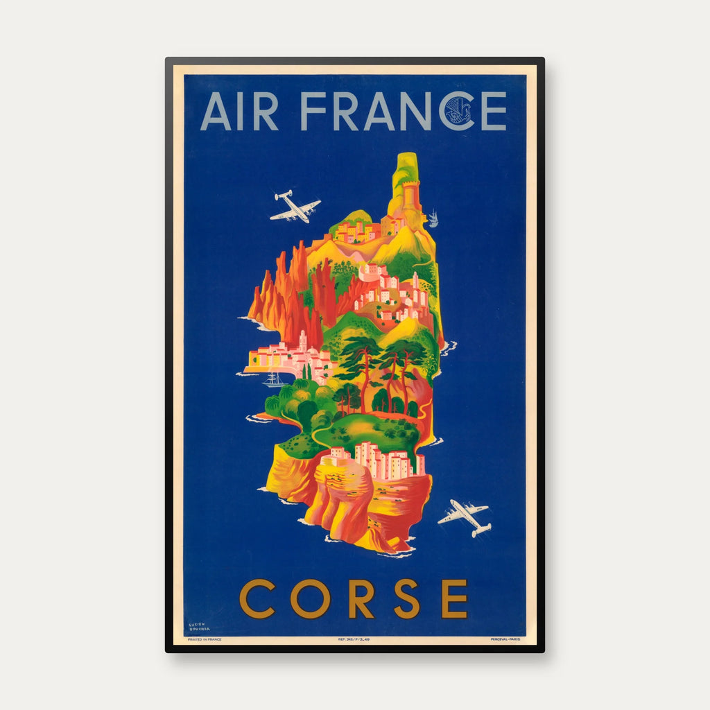 Air France Corse 1949 - Rejseplakat - 51×80 cm – billede 1