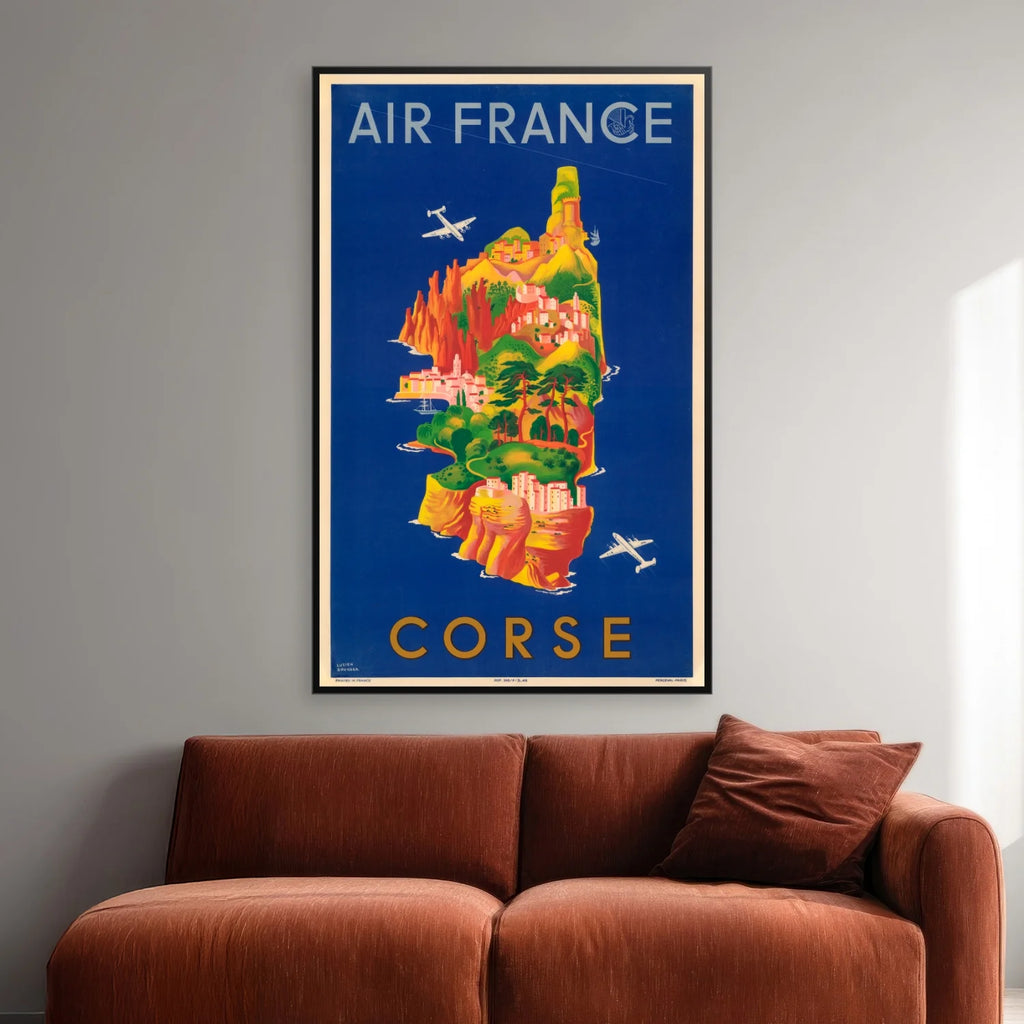 Air France Corse 1949 - Rejseplakat - 51×80 cm – billede 2