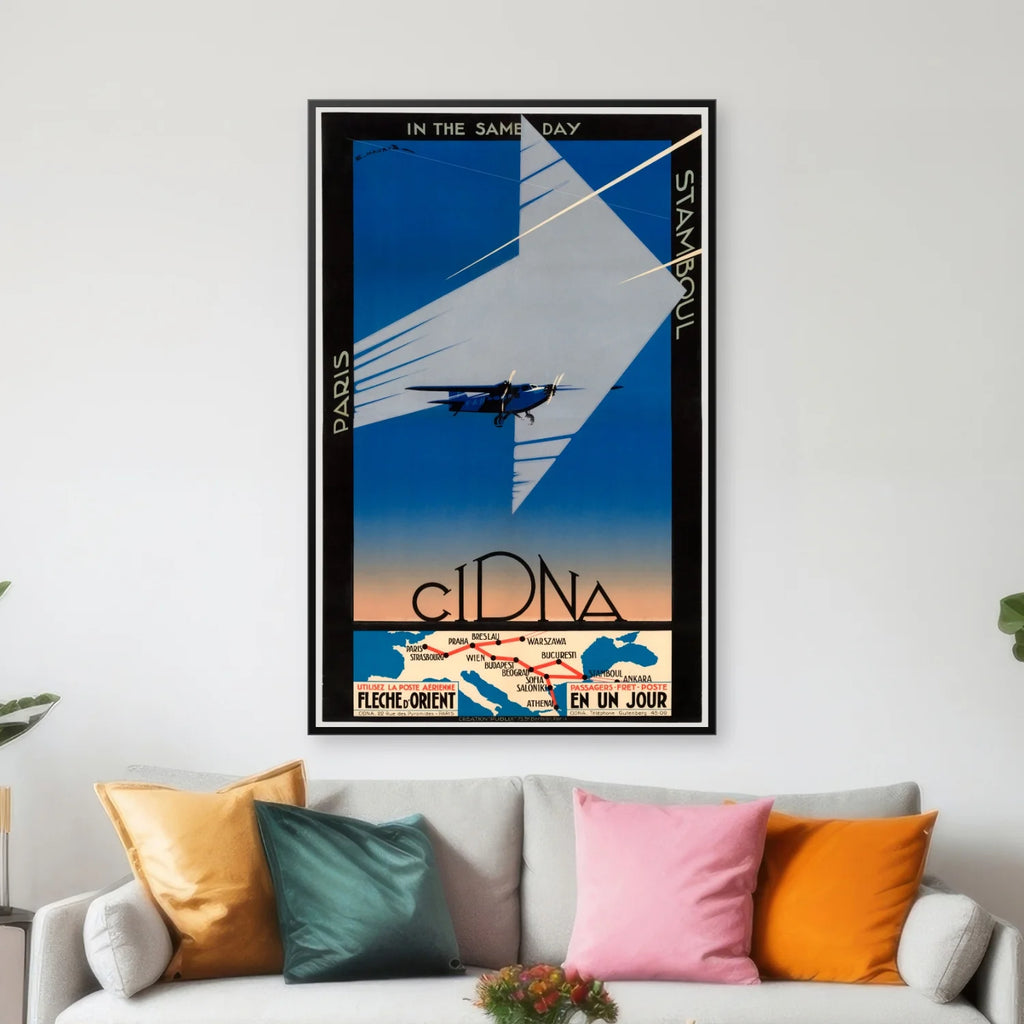 CIDNA Fleche d'Orient 1931 - Rejseplakat - 45×70 cm – billede 3