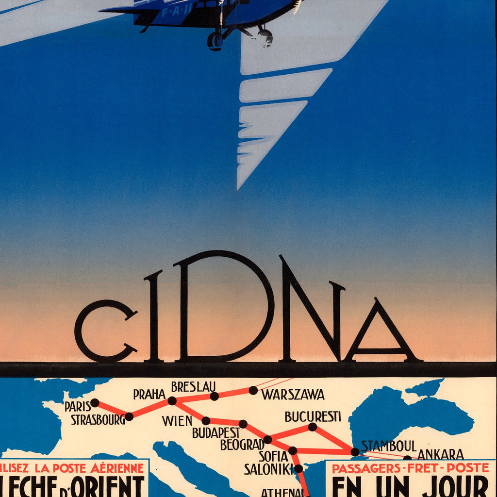CIDNA Fleche d'Orient 1931 - Rejseplakat - 45×70 cm – billede 4