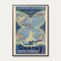 Qantas Air Map 1938 - Luftfartskort – billede 1