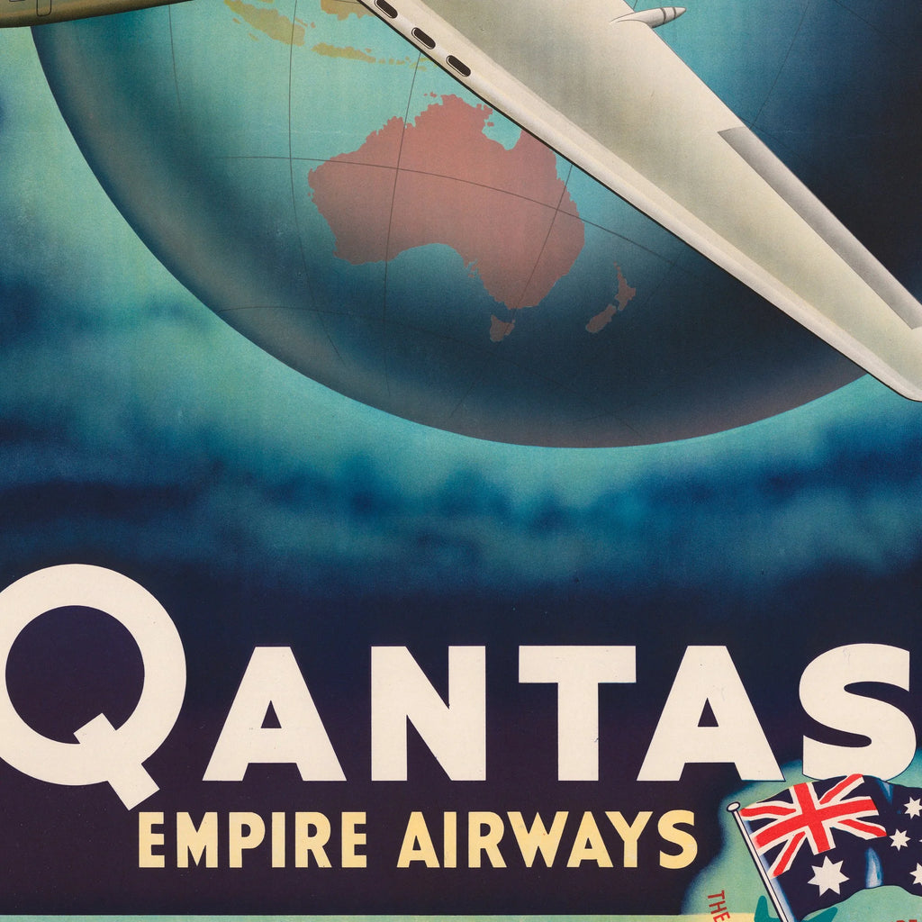 Qantas Empire Future 1938 - Reklameplakat – billede 4