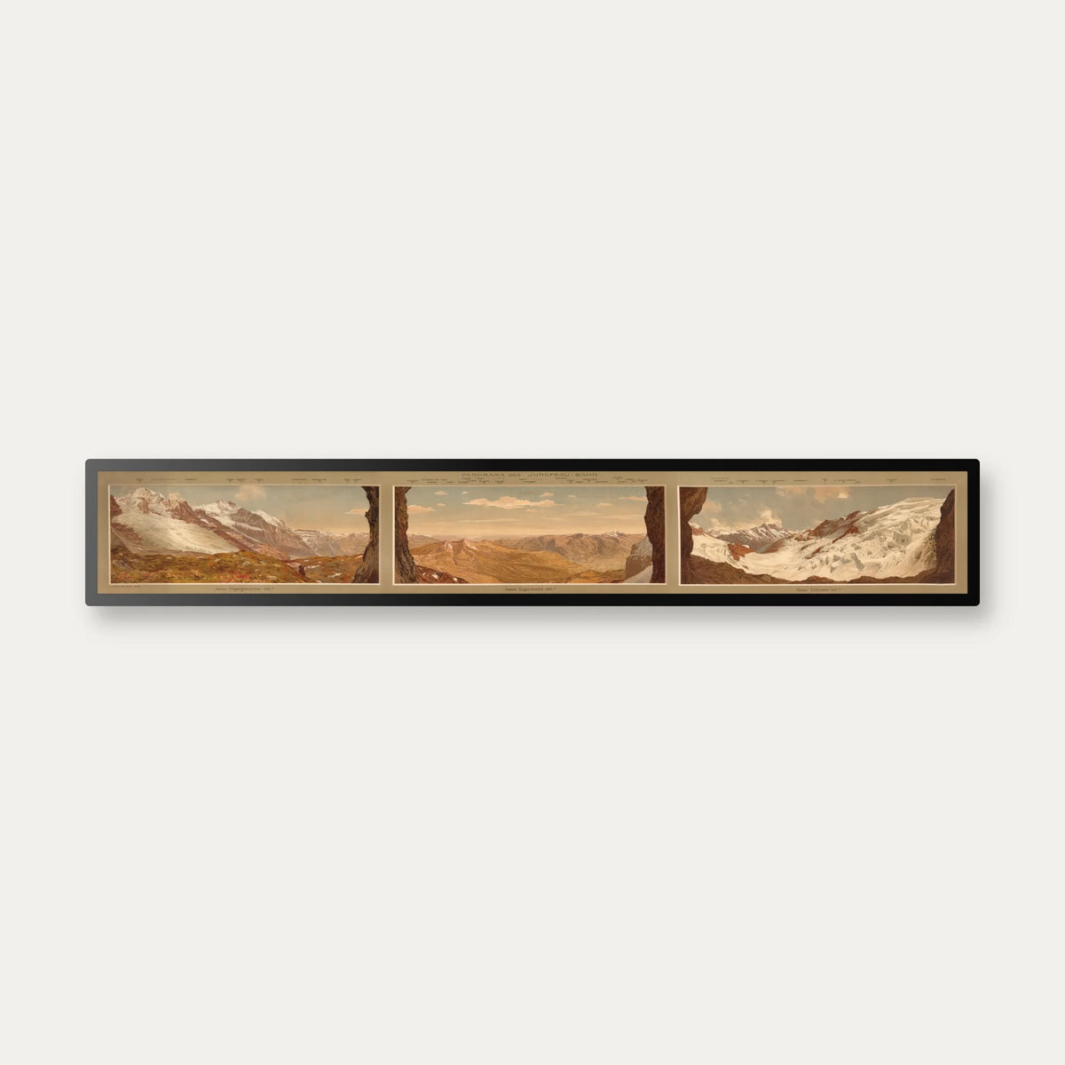 Jungfrau Panorama 1920 - Alpeudsigt - 152×25 cm – billede 1