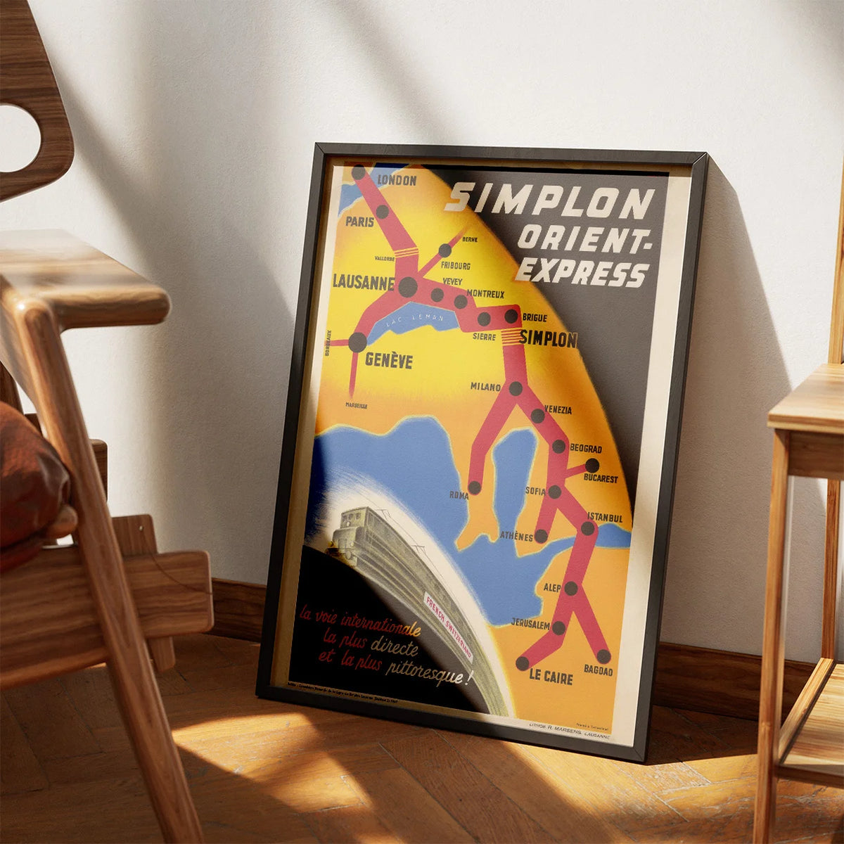 Simplon Orient-Express 1947 - Rejseplakat – billede 3