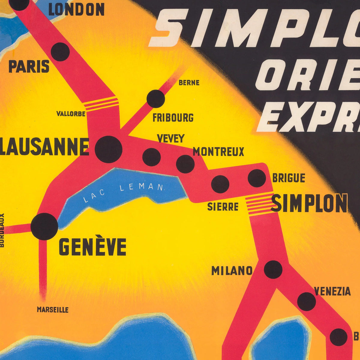 Simplon Orient-Express 1947 - Rejseplakat – billede 4