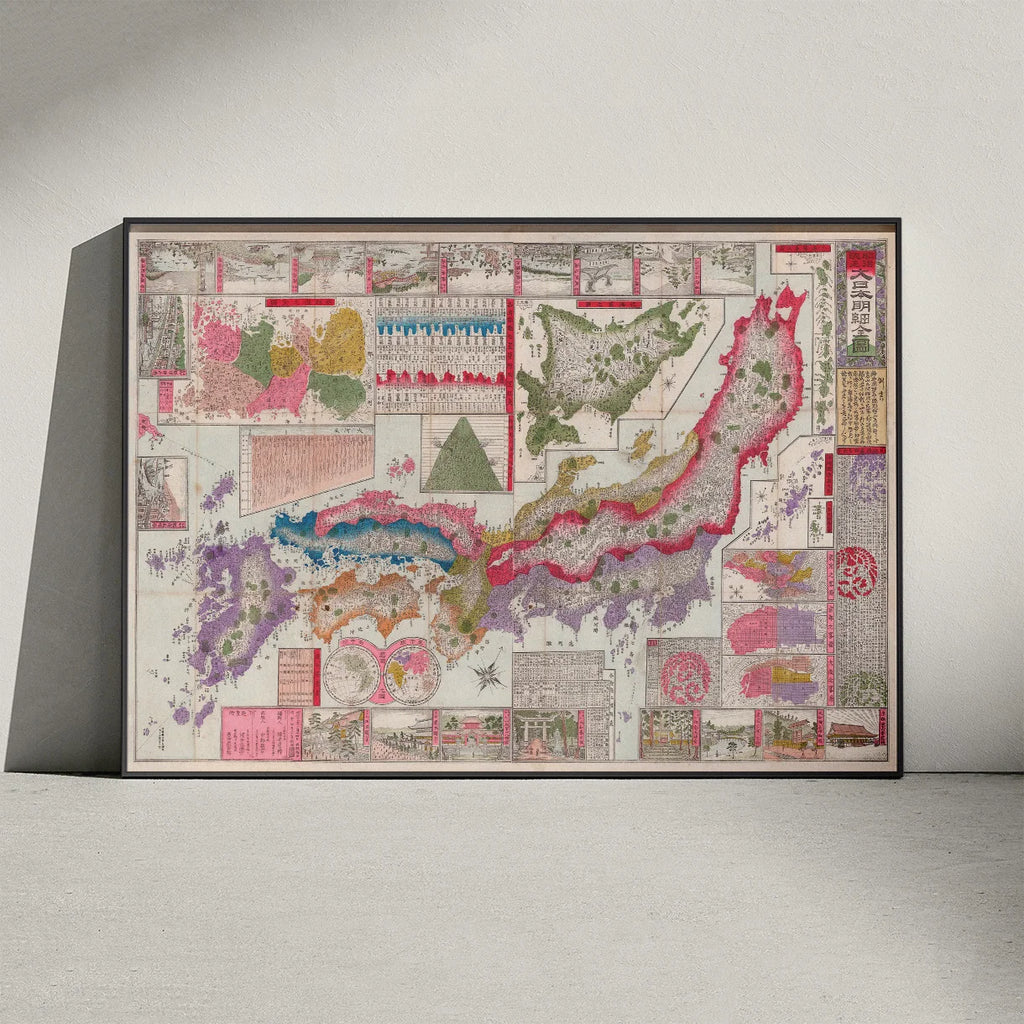 Greater Japan Map 1886 - Oversigtskort – billede 3