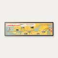 Suez Canal Map 1944 - Historisk kort - 85×24 cm – billede 1
