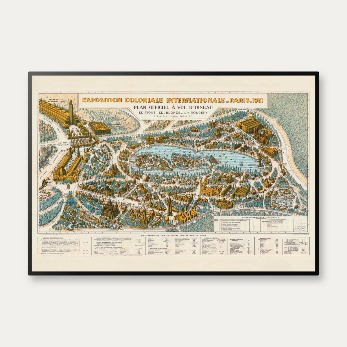 Coloniale Exposition 1931 - Fugleperspektiv – billede 1